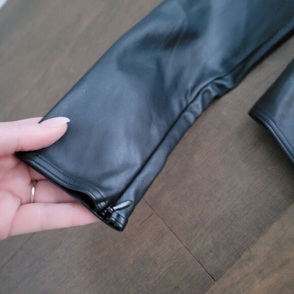 WOLFORD x AMINA MUADDI TURTLENECK VEGAN LEATHER BODYSUIT size 10 M - Picture 9 of 13